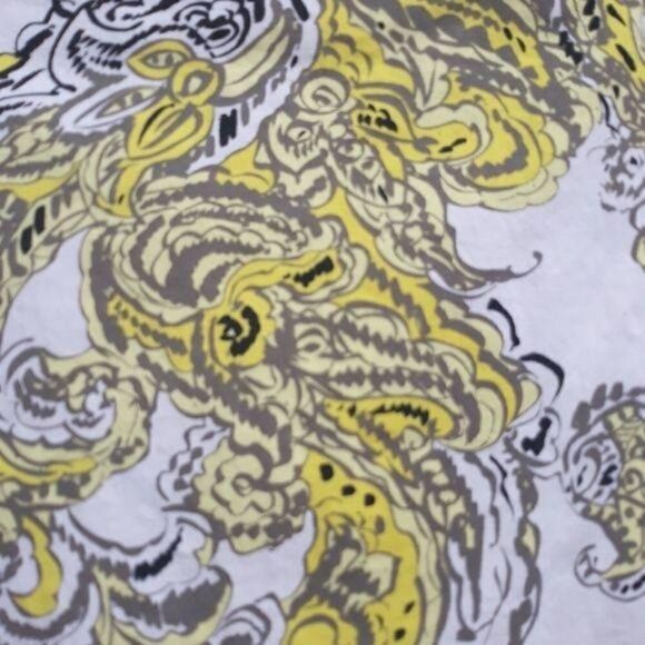Ann Taylor Madison Skirt Retro Mini Activewear Regal Paisley Print Yellow Sz 6 - Picture 4 of 6